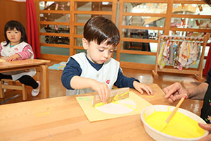 栗の制作　あひる