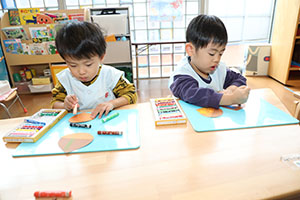 栗の制作　あひる