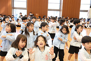 歌・カスタの予行が行われました　年少組