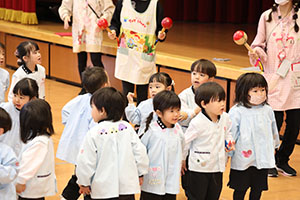 歌・カスタの予行が行われました　年少組