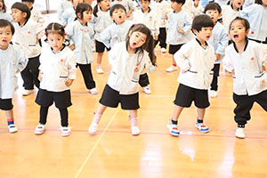 歌・カスタの予行が行われました　年少組