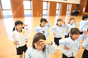 歌・カスタの予行が行われました　年中組