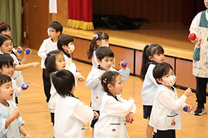 歌・カスタの予行が行われました　年中組