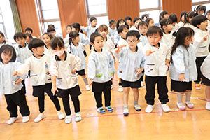 歌・カスタの予行が行われました　年中組