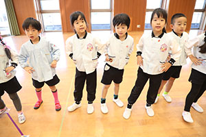 歌・カスタの予行が行われました　年長組