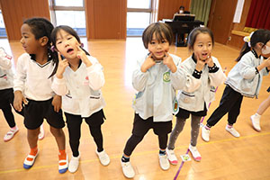 歌・カスタの予行が行われました　年長組