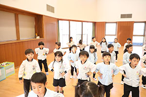 歌・カスタの予行が行われました　年長組