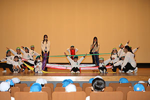 柿安シティーホールでリズム予行　年長Bチーム　(A・B）