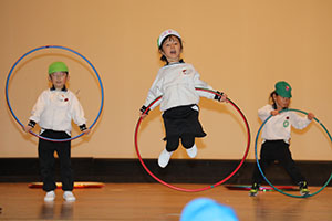 柿安シティーホールでリズム予行　年長Bチーム　(A・B）