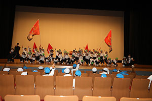 柿安シティーホールでリズム予行　年長Bチーム　(A・B）