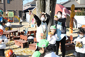 朝の園庭遊び！　A・B・C・E