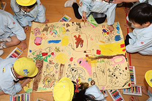 ライブペインティングごっこ　ひまわり