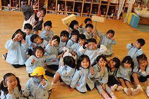 おもちつきごっこ　ぱんだ