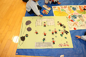 みんなの絵が完成しました　すみれ・A