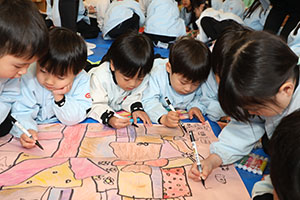 ライブペインティングごっこ　ばら・B