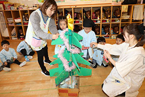 クリスマスツリーの飾り付け✨🎄　ぱんだ