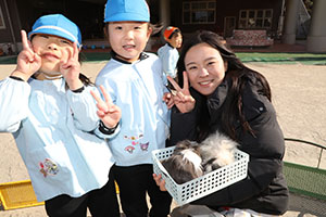 ふれあい動物園　たのしかったね　年長組