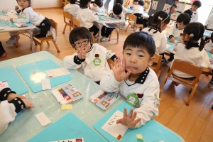 年賀状を書きました　ことり