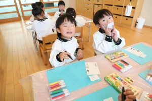 年賀状を書きました　ことり