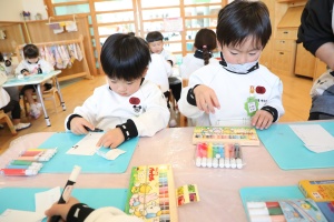 年賀状を書きました　ことり