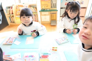 年賀状を書きました　ことり