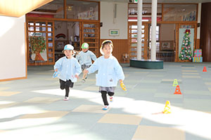 リレー楽しかったね　こあら・ことり・ぱんだ