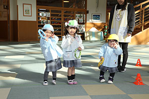 リレー楽しかったね　こあら・ことり・ぱんだ