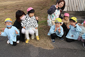 お散歩へでかけました　ひよこ・ひまわり