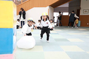 雪だるまころがし　うさぎ・ぱんだ