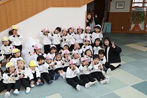 雪だるまころがし　うさぎ・ぱんだ