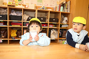 スノードームの制作　あひる