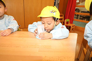 スノードームの制作　あひる