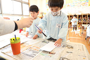 書初めごっこ　ひまわり