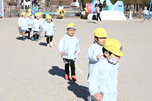 マラソン活動が始まりました　C・ひまわり・たんぽぽ・さくら・ことり・ぱんだ