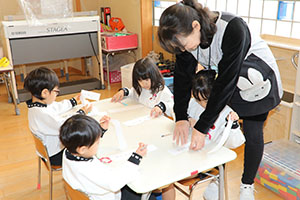 書初め大会　がんばったね！　年中組