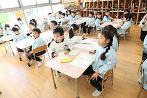 書初め大会　がんばりました　年長組　NO.1