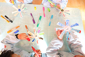 コマの制作　うさぎ