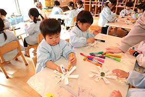 コマの制作　うさぎ