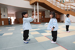 コマの制作　うさぎ