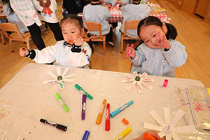 コマの制作　うさぎ