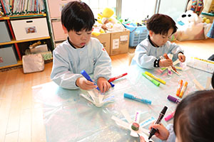 コマの制作　うさぎ