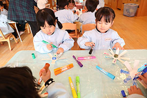 コマの制作　うさぎ