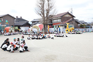 避難訓練がありました　ー地震の場合ー