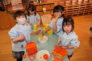 作品展の制作活動　りす