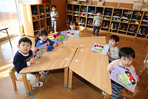 獅子舞の制作　あひる