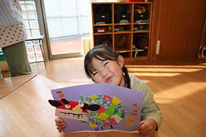 獅子舞の制作　あひる