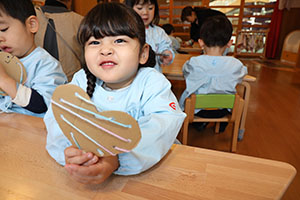 毛糸通しの練習✨　あひる