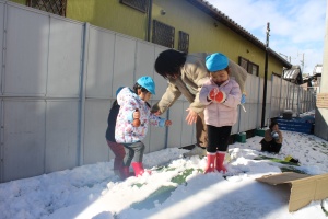 雪遊びたのしかったね⛄　2歳児クラス　