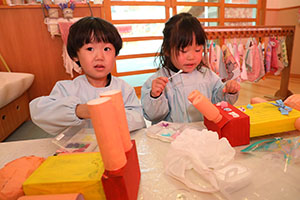 作品展の制作活動　うさぎ