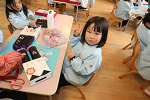 作品展の制作活動　きりん